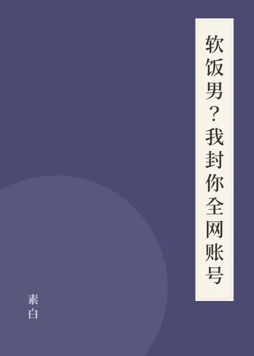 《软饭男？我封你全网账号》书籍封面